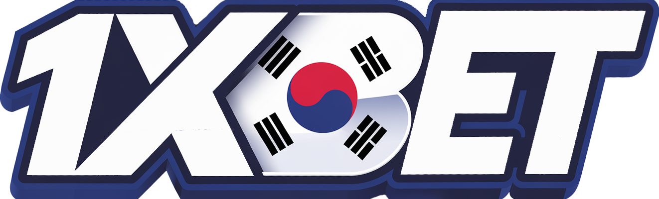 1xBet logo with Korea flag.